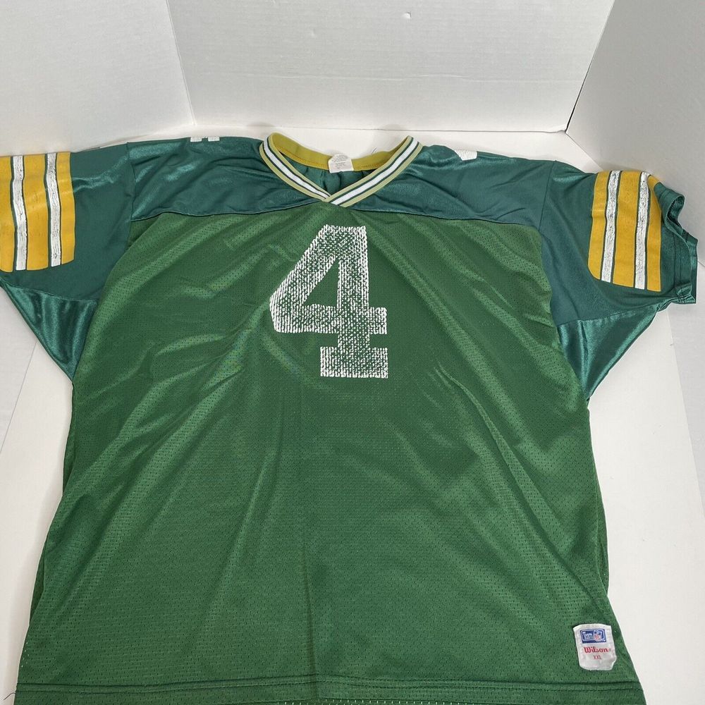 Vintage Brett Favre Jersey, Green Bay Packers, 2XL, Wilson, Green, - Picture 6 of 8